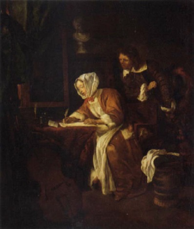 The letter writer surprised by Gabriel Metsu on artnet The letter writer surprised by Gabriel Metsu on artnet
