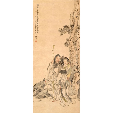 钱慧安《人物》纸本立轴日本回流by Qian Hui'an on artnet