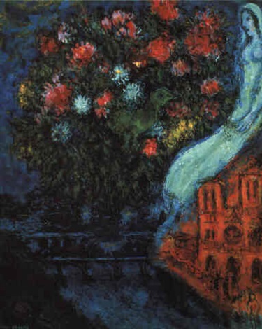 Marc Chagall、La Mariee de Notre-Dame Marc Chagall、La Mariee de Notre-Dame