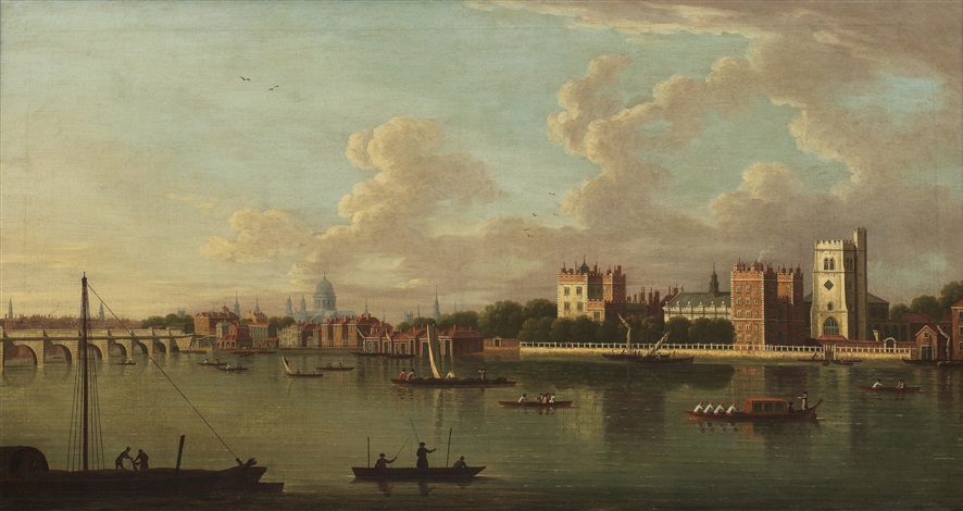 View across the River Thames to Lambeth, with Westminster Bridge and St ...