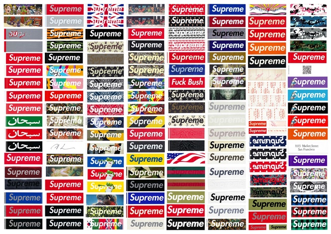 A COMPREHENSIVE COLLECTION OF EVERY SUPREME BOX LOGO STICKER EVER