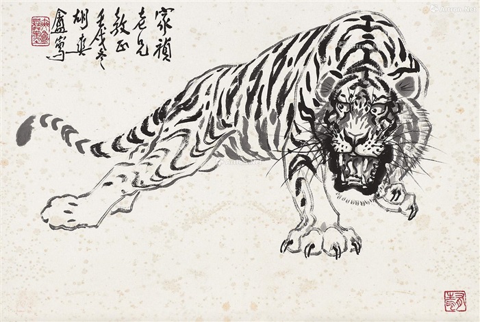 水墨画虎图片大全- 抖音