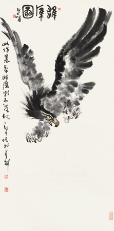 雄鹰图立轴设色纸本by Zheng Naiguang on artnet