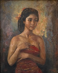 BASUKI　ABDULLAH（バスキ　アブドウラ）、貴婦人像 Basoeki Abdullah | Woman With Kebaya | MutualArt
