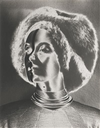 solarised hat & profile, new york by erwin blumenfeld