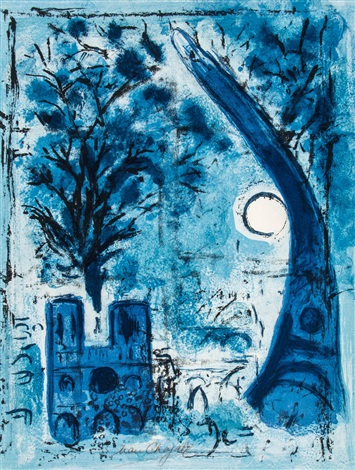 Notre-Dame et la Tour Eiffel by Marc Chagall on artnet