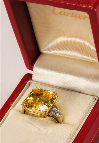 Cartier canary yellow diamond ring cheap