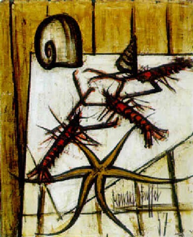 Nature morte aux langoustines et à létoile de mer by Bernard