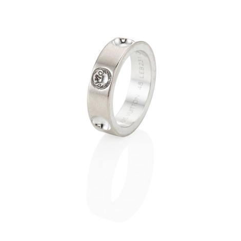 LOUIS VUITTON A WHITE GOLD EMPREINTE RING by Louis Vuitton (Co.) on artnet