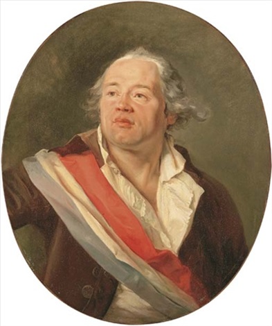 Portrait of a gentleman Georges Jacques Danton wearing the sash of