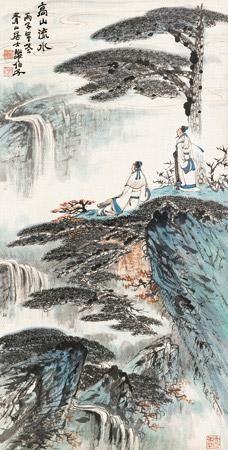 高山流水圖 高山流水图 by Xie Bozi on artnet