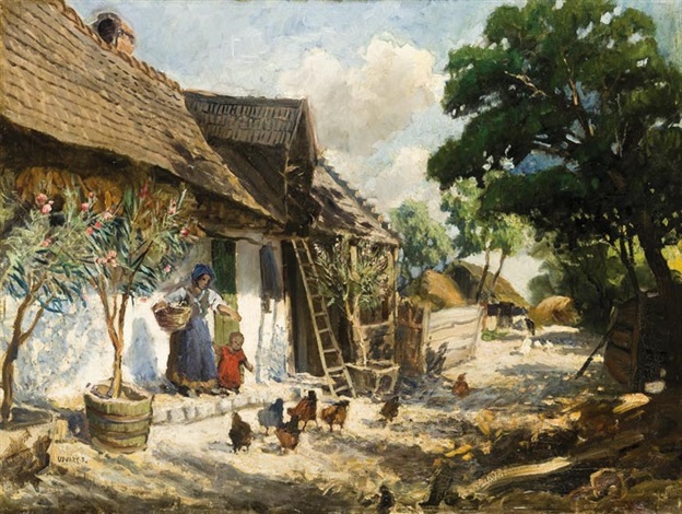Falusi udvar by Ferenc Ujvary on artnet