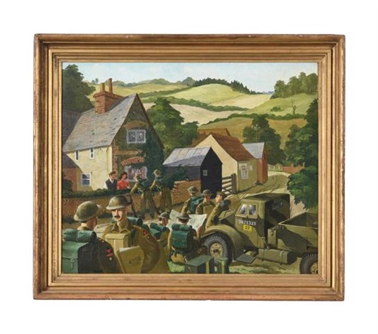 TROOPS AT MIDDLE ASSENDON, NEAR HENLEYONTHAMES by Michael Ford on