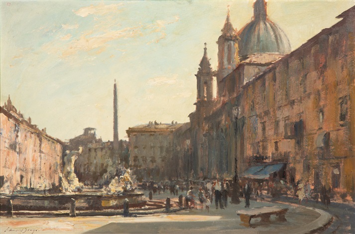Piazza Navona, Rome by Edward Seago on artnet