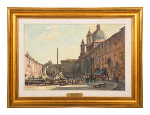 Piazza Navona, Rome by Edward Seago on artnet