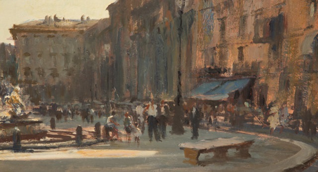 Piazza Navona, Rome by Edward Seago on artnet