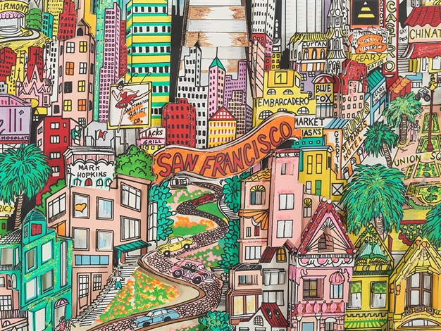 NEWモデル Left I my artnet on Fazzino Charles by Francisco San in Heart 絵画