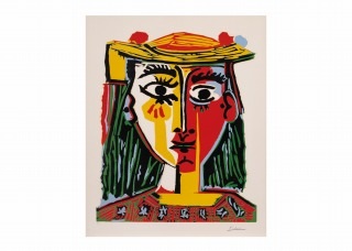 Pablo Picasso, Buste de Femme au Chapeau Bleu, 9-D