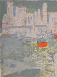 版画 GUIRAMAND Paul \"Le Bouquet\" lithograph 版画 GUIRAMAND Paul 