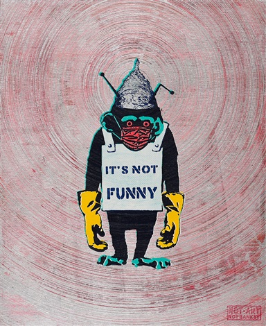Its Not Funny COVID-19 5G CONSPIRACY CHIMP by STOT21stCplanB on artnet