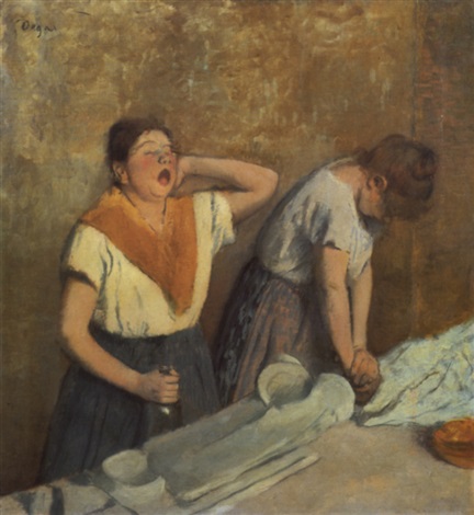 Les blanchisseuses by Edgar Degas on