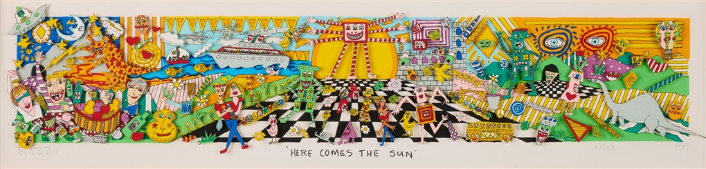 James Rizzi「HERE COMES THE SUN 」シルクスクリーン James Rizzi「HERE COMES THE SUN 」シルクスクリーン