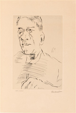 Self Portrait With Brush By Oskar Kokoschka On Artnet