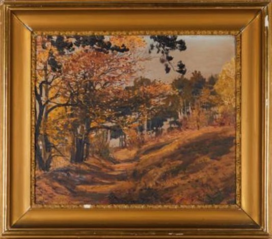 Hohlweg im Herbst by Anton Filkuka on