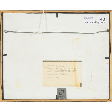 RUSTING SET UP DETAIL OF PERFORMANCE, LODZ, 1992 by Joan Jonas on artnet