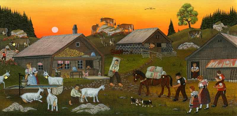 arbeit auf der alp