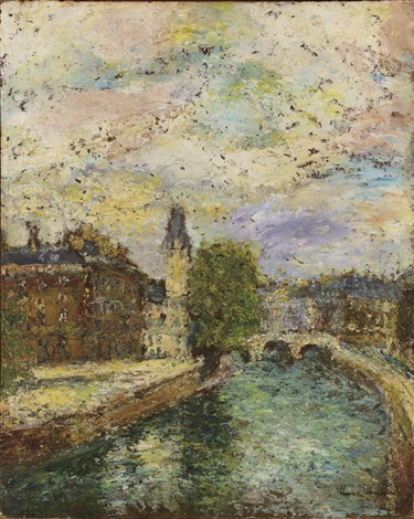 La Seine et le Pont an Change, Paris by Maurice Utrillo on