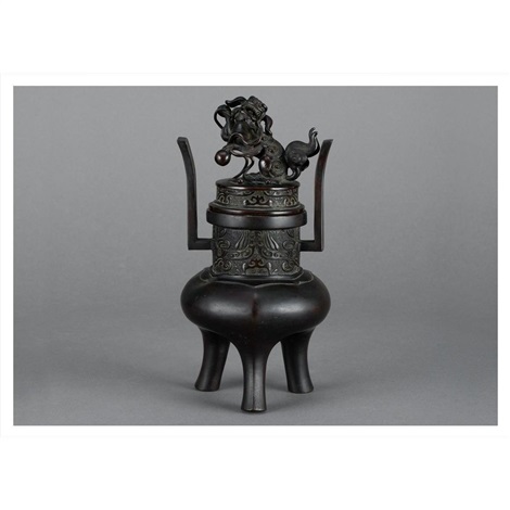 1311 銅製 獅子 置物