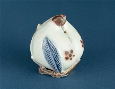 water dropper, in flambe glaze, peach shaped