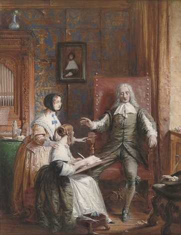 Blind Milton dictating Paradise Lost to his daughters - NYPL Digital  Collections