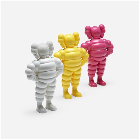 Chums White, Pink, Yellow three works by KAWS on artnet