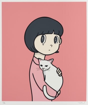 eyewater ver. High school（Pink）ハシヅメユウヤ Eyewater Animal Series ver. Solid White Pink by Yuya