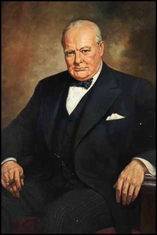 Portrait of Sir Winston Churchill by Adam Sherriff Scott on artnet
