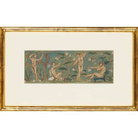 MALE NUDES IN AN ARCADIAN LANDSCAPE by Reginald Aspinwall on artnet