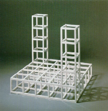 Cube structure based on five modules by Sol LeWitt on artnet