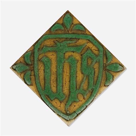 Tile with Christian iconography IHS by Addison B. LeBoutillier on artnet