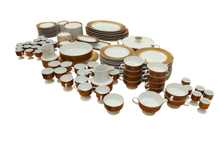 A Rosenthal Studio line Composition Gold porcelain dinner A Rosenthal Studio line Composition Gold porcelain dinner