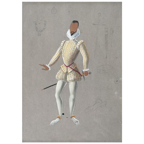 Vestuario del rey para el ballet Romance ca. 1954 by Miguel