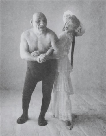 Dorian Leigh Et Maurice Tillet The Wrestler, The Angel With Professional Model, Dorian Leigh By