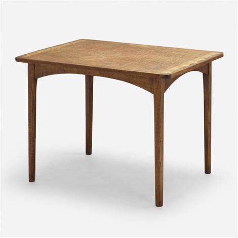 Inlaid lunch table by Gustav Stickley on artnet