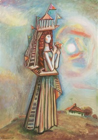 Woman with staircase, 1965