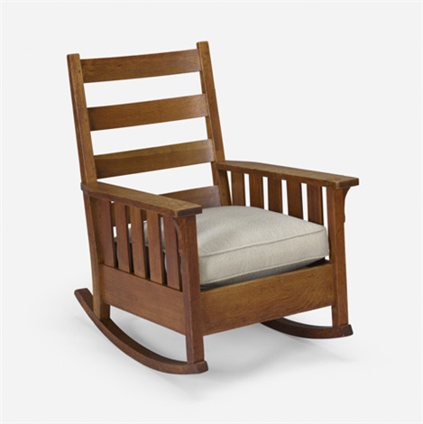 Straight arm rocker, model 323 by Gustav Stickley on artnet