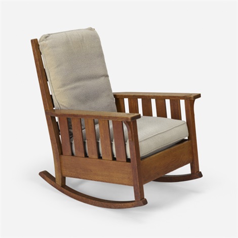 Straight arm rocker, model 323 by Gustav Stickley on artnet