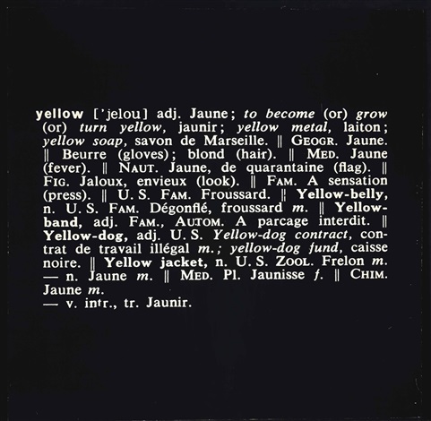Titled Art as idea as idea by Joseph Kosuth on artnet