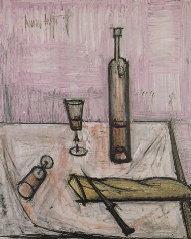 ベルナール・ビュッフェ、「Nature morte au pain」 ベルナール・ビュッフェ、「Nature morte au pain」