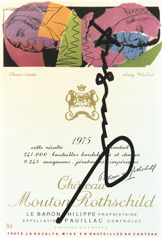 Château Mouton Rothschild label by Andy Warhol on artnet